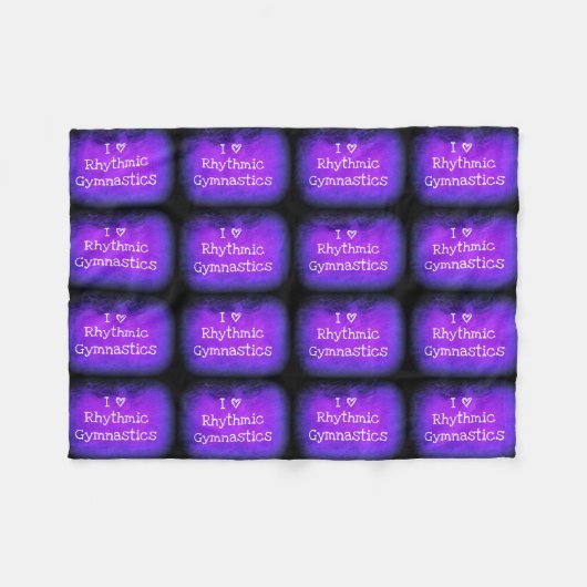 Polaire J'aime la couverture d'ouatine de gymnastique (Devant (Horizontal))