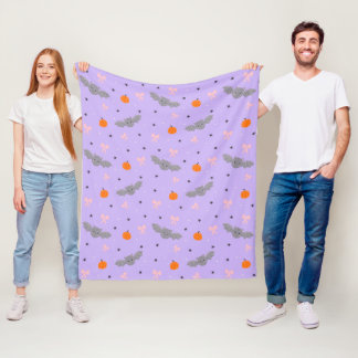 Polaire Jolie couverture à motif de chauve-souris Hallowee