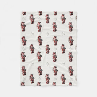 Polaire Jolie couverture bébé à motif de voiture rouge vin