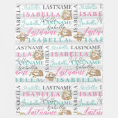 Polaire Jolie couverture de fentes avec nom avec bandes (Devant)