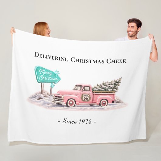 Polaire Jolie couverture de Noël pour sapin rose (En situation)
