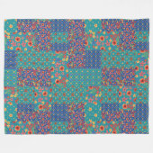 Polaire Jolie couverture en fausse fourrure patchwork nost (Devant (Horizontal))