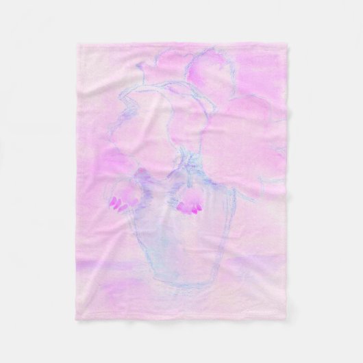 Polaire Jolie couverture en molleton de fleurs violettes e (Devant)