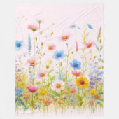 Polaire Jolie couverture en molleton Fleurs de fleurs sauv (Devant)