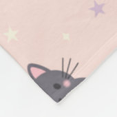 Polaire Jolie couverture en molleton gris rose pour chat (Coin)