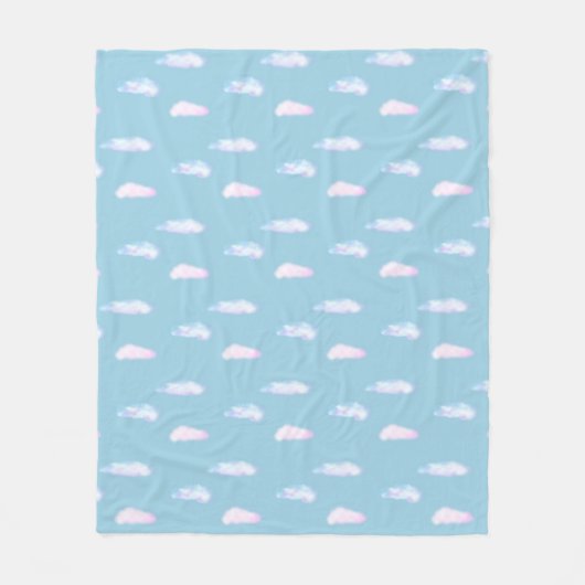Polaire Jolis nuages pastel sur une couverture en molleton (Devant)
