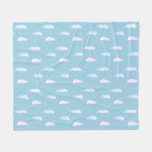 Polaire Jolis nuages pastel sur une couverture en molleton (Devant (Horizontal))