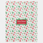 Polaire Joyeuse aquarelle moderne couverture monogramme de (Devant)