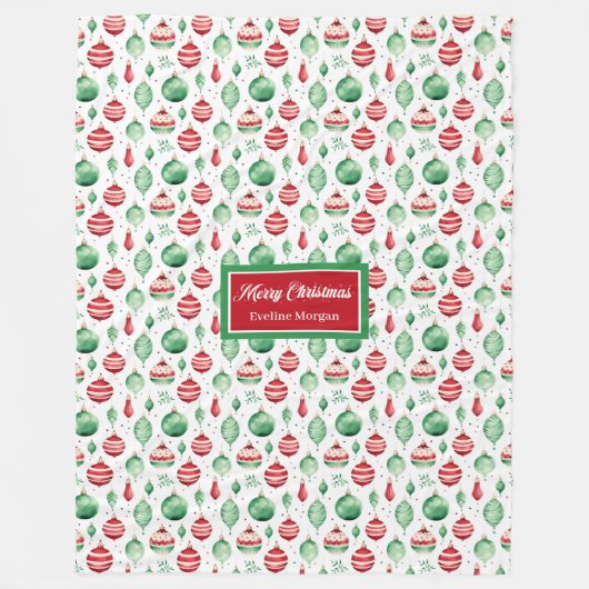 Polaire Joyeuse aquarelle moderne couverture monogramme de (Devant)