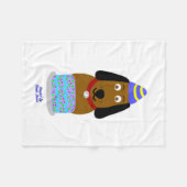 Polaire Joyeuse Coupe d'Anniversaire petite couverture en (Devant (Horizontal))