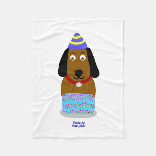 Polaire Joyeuse Coupe d'Anniversaire petite couverture en (Devant)