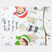 Polaire Joyeuse couverture chaude Noël (Devant (Horizontal))