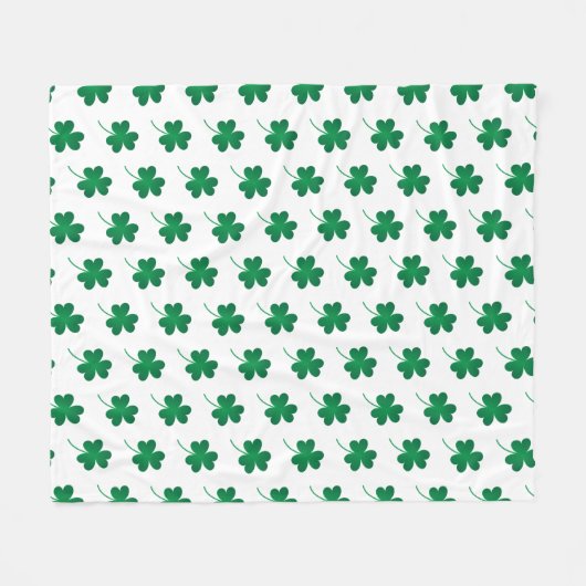 Polaire Joyeuse couverture des Shamrocks de la Saint-Patri (Devant (Horizontal))