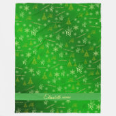 Polaire joyeux noël fleese couverture modèle (Devant)