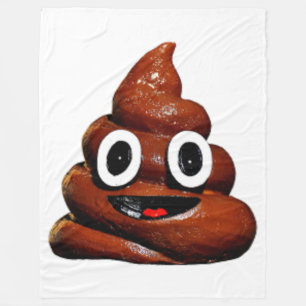 Polaire joyeux poop emoji couverture