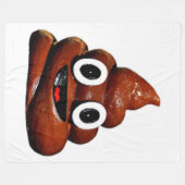 Polaire joyeux poop emoji couverture (Devant (Horizontal))