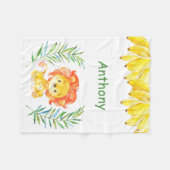 Polaire Jungle de lion de couverture de l'ouatine de (Devant (Horizontal))