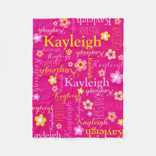 Polaire Kayleigh rose jaune filles nom florale couverture (Devant)