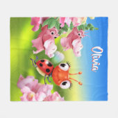 Polaire La coccinelle faite sur commande de la couverture (Devant (Horizontal))