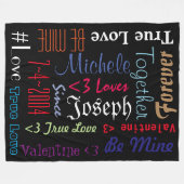 Polaire La couverture aiment pour toujours Valentine soit (Devant (Horizontal))