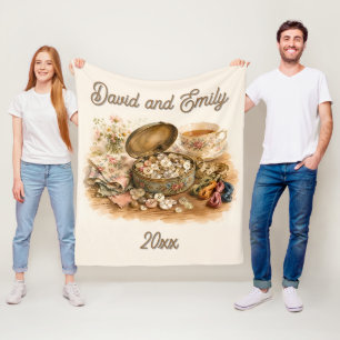 Polaire La couverture en laine à boutons Tin
