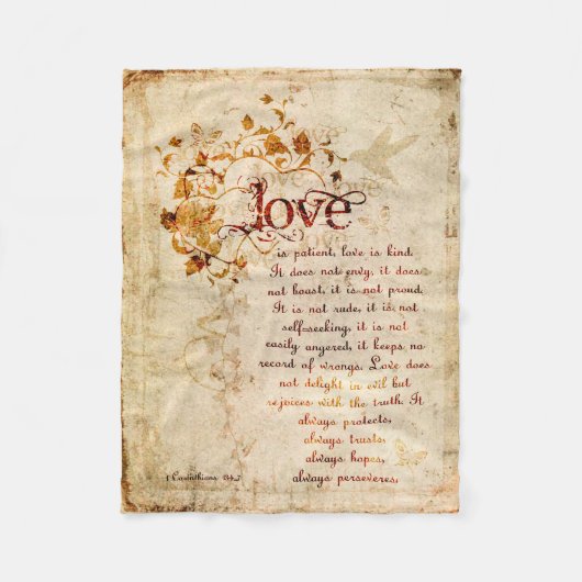 Polaire L'amour de KRW est couverture de citation de bible (Devant)