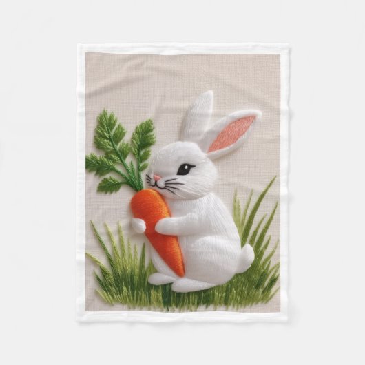 Polaire Lapin Mignon Avec Couverture De Carotte (Devant)