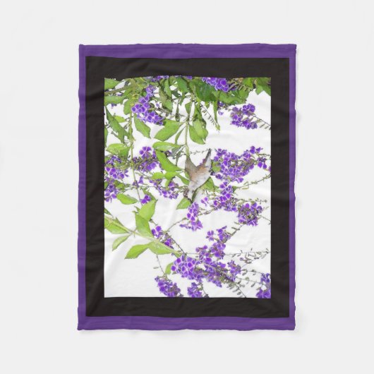 Polaire Le colibri fleurit la couverture d'ouatine (Devant)