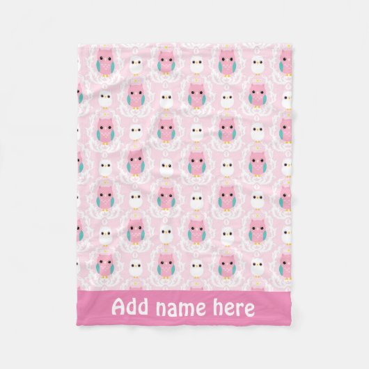 Polaire Le hibou de damassé ajoutent la couverture nommée (Devant)