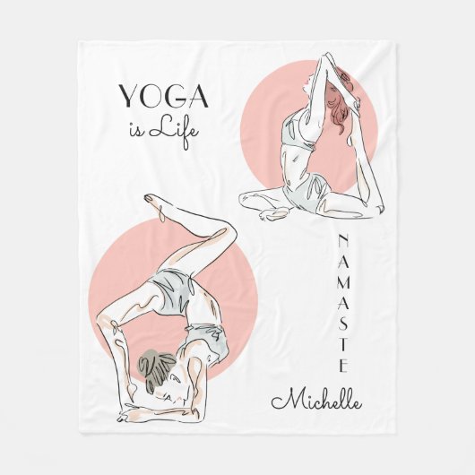 Polaire Le yoga pose la couverture faite sur commande (Devant)