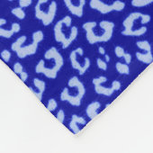 Polaire Leopard Batik bleu - couverture en toison (Coin)