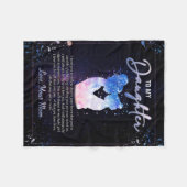 Polaire Lettre personnalisée à ma fille, couverture pour (Devant (Horizontal))