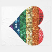 Polaire lgbt rainbow heart couverture (Devant (Horizontal))