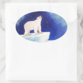 Polaire lichten ovale sticker (Tas)