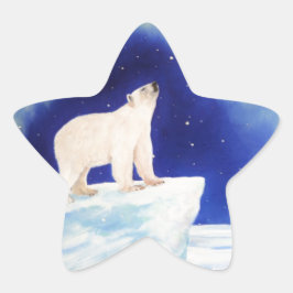 Polaire lichten ster sticker