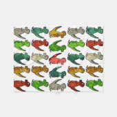 Polaire Lignes de couverture en T-Rex Fleece (Devant (Horizontal))