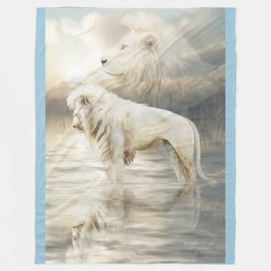 Polaire Lion-Réflexions blanches de couverture légère (Devant)