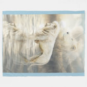 Polaire Lion-Réflexions blanches de couverture légère (Devant (Horizontal))