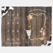 Polaire Little Cowboy Ouest | Bébé Couverture de jalon (Devant (Horizontal))