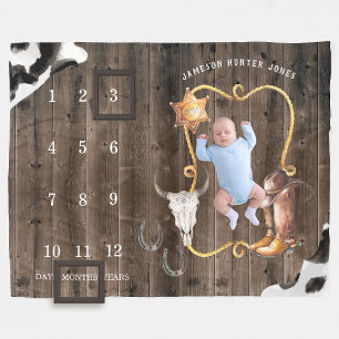 Polaire Little Cowboy Ouest Bébé Couverture de jalon