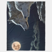 Polaire Loups dans la couverture d'ouatine de clair de (Devant)