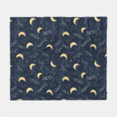 Polaire Lune céleste bleu marine et couverture de feuillag (Devant (Horizontal))