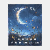 Polaire Lune céleste et couverture bébé papillon étape imp (Devant)
