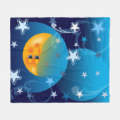 Polaire Lune et étoiles couverture Goodnight (Devant (Horizontal))