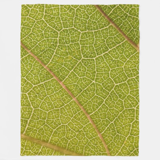 Polaire Macro couverture d'ouatine de feuille verte (Devant)