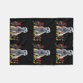 Polaire Meerkat Et Logo, Petite Couverture En Toison Noire (Devant (Horizontal))