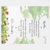 Polaire Message pour Meilleure Amie sur une Couverture | B (Devant (Horizontal))