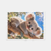 Polaire Mignon bébé koala sur couverture en molleton d'arb (Devant (Horizontal))