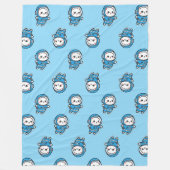 Polaire Mignon chat astronaute couverture en molleton phot (Devant)