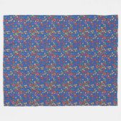 Polaire Miniature florale rétro chic sur couverture en pol (Devant (Horizontal))